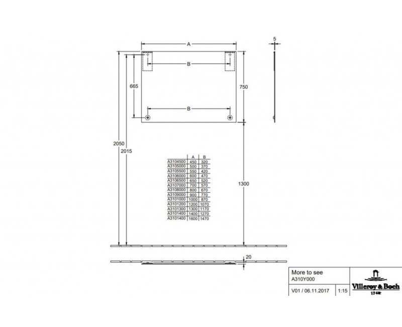 Зеркало для ванной Villeroy & Boch More to See 80x75 см A3108000