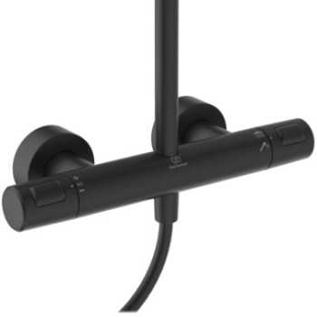 Dušas sistēma Ideal Standard Ceratherm T25+ ar Termostatu Melna matēts A7210XG