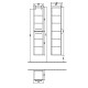 Augstais skapis Villeroy & Boch Avento 35x176x37cm, 2 durvis, Balts A89400B4 Augstais skapis Villeroy & Boch Avento 35x176x37cm, 2 durvis, Balts A89400B4