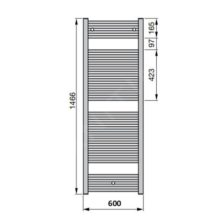 Полотенцесушитель / Радиатор Zehnder Virando 150x60см, Белый AB-150-060 Полотенцесушитель / Радиатор Zehnder Virando 150x60см, Белый AB-150-060