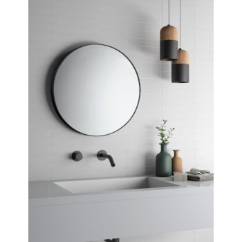 Vannas istabas spogulis Aqualine D60 cm, melns 6000