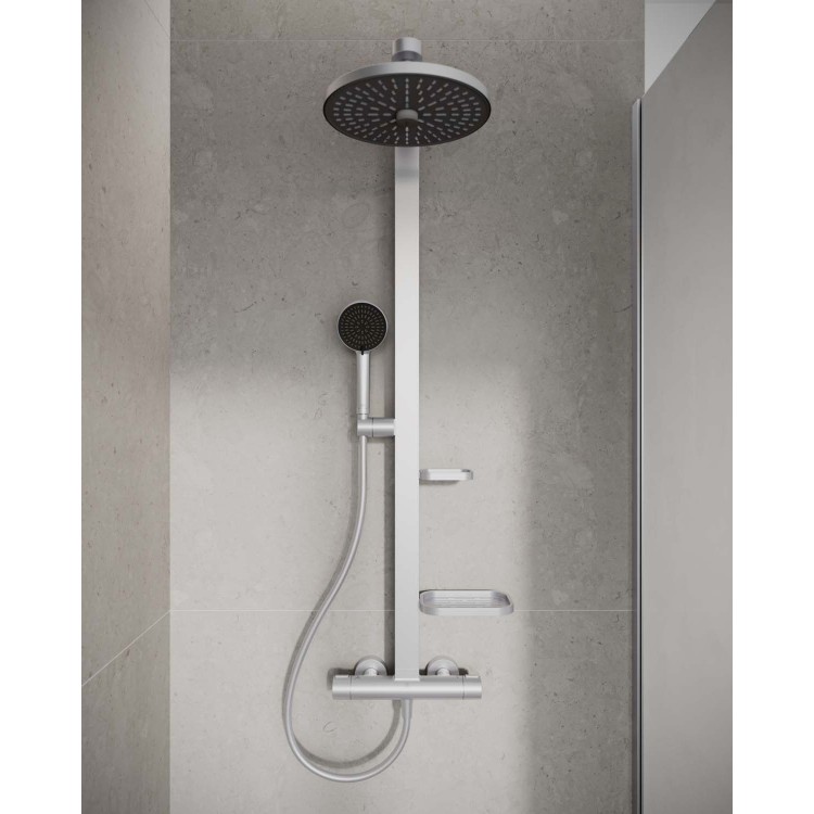 Dušas sistēma Ideal Standard Ceratherm ALU ar Termostatu Silver BD583SI Dušas sistēma Ideal Standard Ceratherm ALU ar Termostatu Silver BD583SI