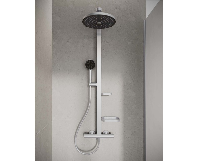 Dušas sistēma Ideal Standard Ceratherm ALU ar Termostatu Silver BD583SI