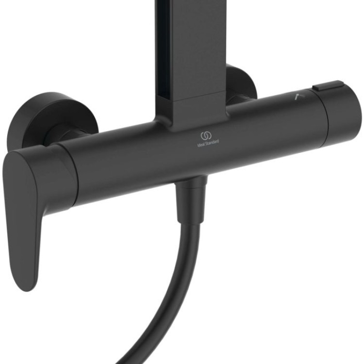 Dušas sistēma Ideal Standard Ceratherm ALU ar Termostatu Melna matēts BD584XG Dušas sistēma Ideal Standard Ceratherm ALU ar Termostatu Melna matēts BD584XG