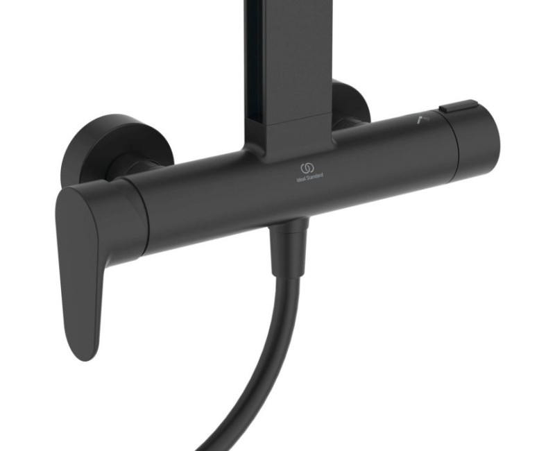 Душевая система Ideal Standard Ceratherm ALU с термостатом Черный матовый BD584XG