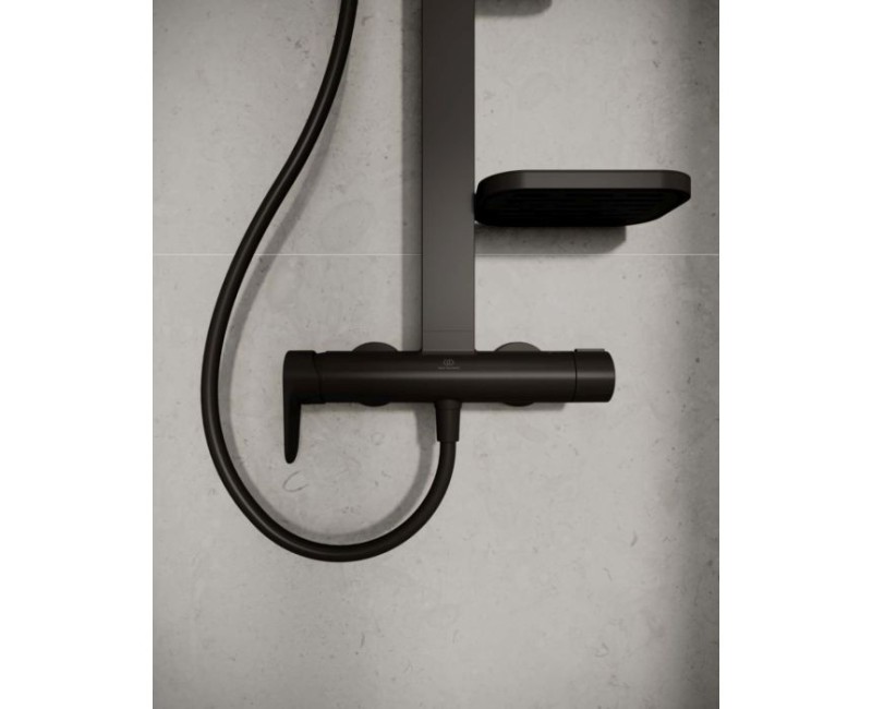 Душевая система Ideal Standard Ceratherm ALU с термостатом Черный матовый BD584XG