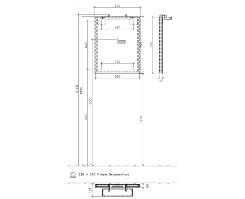 Vannas istabas spogulis Villeroy & Boch Memento 60x75cm C30460FC