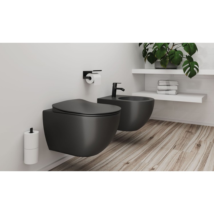 Piekaramais pods Deante PEONIA ZERO Rimless ar Softclose Vāku Antracīts/Titāns CDEDDZPW