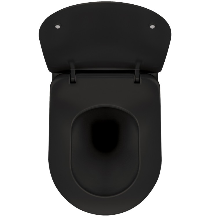 Подвесной горшок Deante PEONIA NERO Rimless с крышкой Softclose черного цвета CDEDNZPW Подвесной горшок Deante PEONIA NERO Rimless с крышкой Softclose черного цвета CDEDNZPW