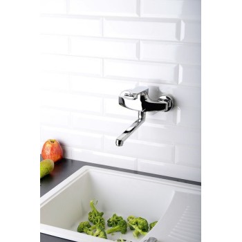 Смеситель для кухниSapho Corneli настенный CE15, хром