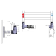 Savienojumu komplekts SAPHO CORNER COMBI termostatiskais, kreisā versija, hroms CP3021S Savienojumu komplekts SAPHO CORNER COMBI termostatiskais, kreisā versija, hroms CP3021S