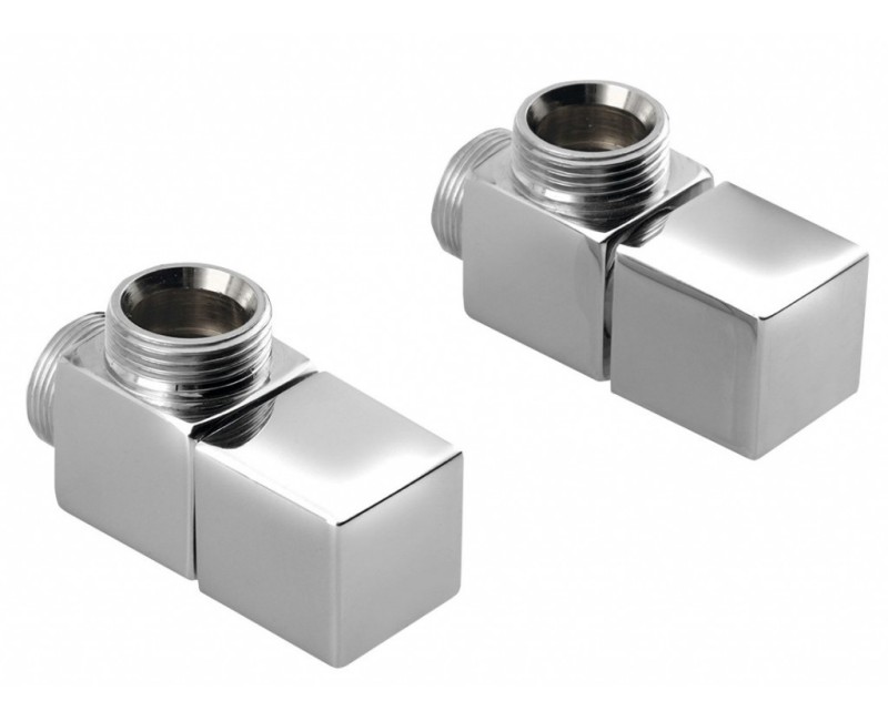 Savienojumu komplekts SAPHO CUBE dvieļu žāvētājam / radiatoram, 2gab Hromēti CP4010S