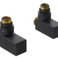 Savienojumu komplekts SAPHO CUBE dvieļu žāvētājam / radiatoram, 2 gab Melns matēts CP4510BS