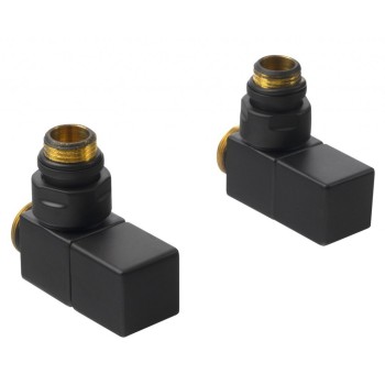 Savienojumu komplekts SAPHO CUBE dvieļu žāvētājam / radiatoram, 2 gab Melns matēts CP4510BS