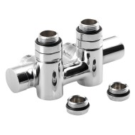 Savienojumu komplekts SAPHO TWIN Combi dvieļu žāvētājam / radiatoram, Hromēts CP461S