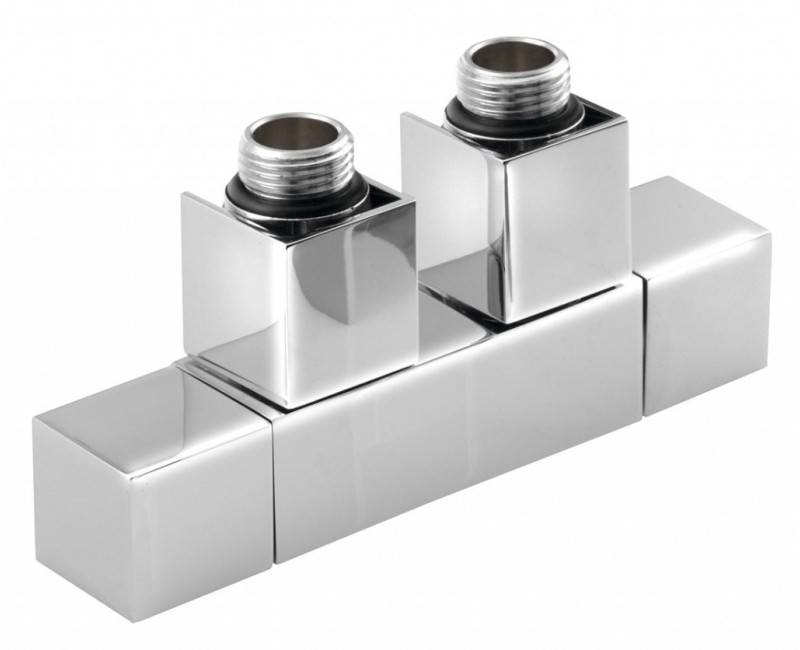 Комплект для подключения SAPHO Cube Twin, шаг 50 мм, хром CP581S