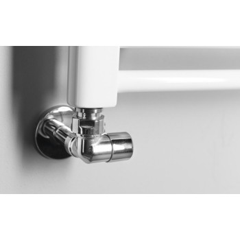 Savienojumu komplekts AQUALINE FIRST CORNER dvieļu žāvētājam / radiatoram, labā  puse Hromēts CP920S