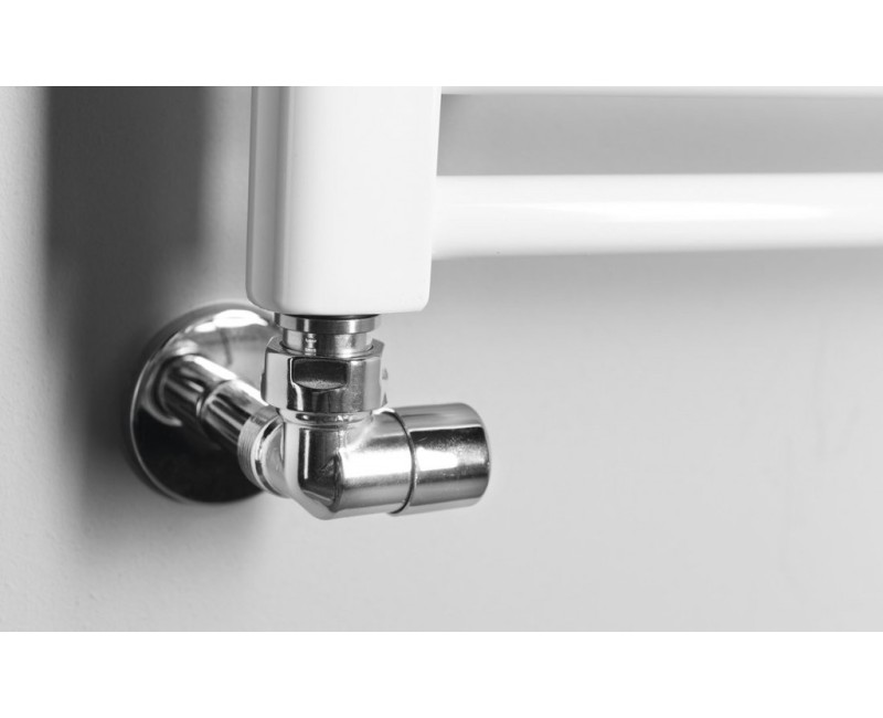 Комплект для подключения  AQUALINE FIRST CORNER полотенцесушителя  / радиатора, правая сторона Chrome CP920S