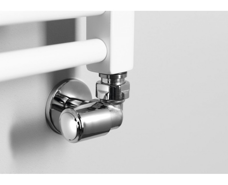 Комплект для подключения  AQUALINE FIRST CORNER полотенцесушителя  / радиатора, правая сторона Chrome CP920S