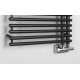 Dvieļu žāvētājs / Radiators AQUALINE Tubini  50x113cm, 529W, antracīta krāsā  DC305T
