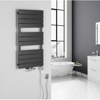 Dvieļu žāvētājs / Radiators AQUALINE Bondi 45x93cm, 425W, antracīta krāsā  DC405T
