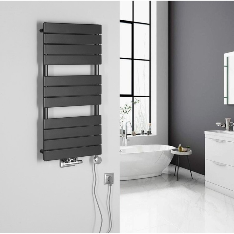 Dvieļu žāvētājs / Radiators AQUALINE Bondi 45x93cm, 425W, antracīta krāsā DC405T Dvieļu žāvētājs / Radiators AQUALINE Bondi 45x93cm, 425W, antracīta krāsā DC405T