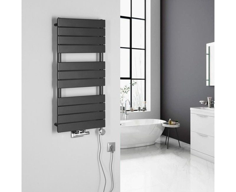 Полотенцесушитель / Радиатор AQUALINE Bondi 45x93см, 425Вт, цвет антрацит DC405T