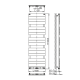 Dvieļu žāvētājs / Radiators AQUALINE Bondi 60x151cm, 810W, antracīts DC445T Dvieļu žāvētājs / Radiators AQUALINE Bondi 60x151cm, 810W, antracīts DC445T