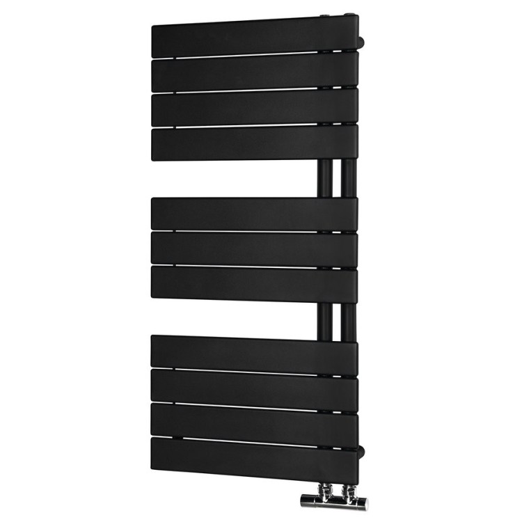 Dvieļu žāvētājs / Radiators AQUALINE Mili 45x93cm, 381W, melns matēts DC606T Dvieļu žāvētājs / Radiators AQUALINE Mili 45x93cm, 381W, melns matēts DC606T