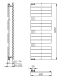 Dvieļu žāvētājs / Radiators AQUALINE Mili, 60x122cm, 632W, melns matēts DC626T Dvieļu žāvētājs / Radiators AQUALINE Mili, 60x122cm, 632W, melns matēts DC626T