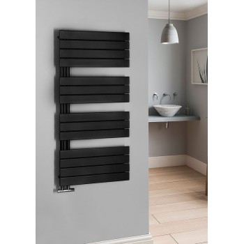 Dvieļu žāvētājs / Radiators AQUALINE Mili, 60x122cm, 632W, melns matēts  DC626T