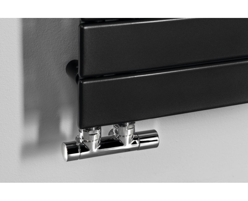 Полотенцесушитель / Радиатор AQUALINE Mili, 60x122см, 632Вт, черный матовый DC626T