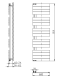 Dvieļu žāvētājs / Radiators AQUALINE Mili 60x151cm, 775W, melns matēts DC646T Dvieļu žāvētājs / Radiators AQUALINE Mili 60x151cm, 775W, melns matēts DC646T