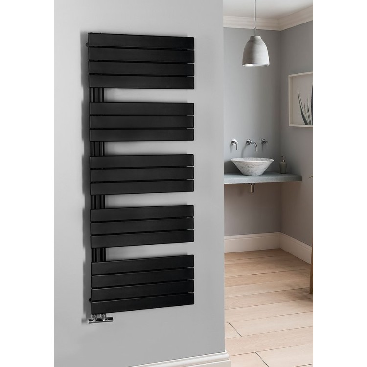 Dvieļu žāvētājs / Radiators AQUALINE Mili 60x151cm, 775W, melns matēts DC646T Dvieļu žāvētājs / Radiators AQUALINE Mili 60x151cm, 775W, melns matēts DC646T