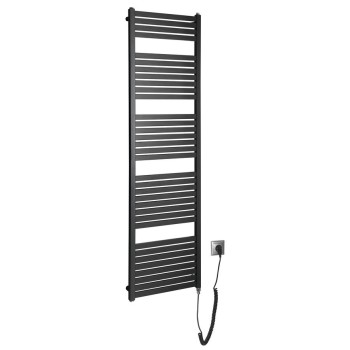 Dvieļu žāvētājs / Radiators AQUALINE TONDI-E elektriskais169x45cm, 600W, melns matēts  DE446T