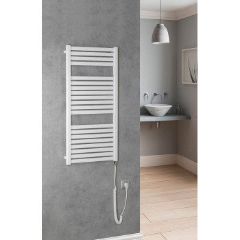 Dvieļu žāvētājs / Radiators AQUALINE Tondi-E elektriskais 45x97cm, 300W, balts  DE450T