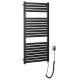 Dvieļu žāvētājs / Radiators AQUALINE Tondi-E elektriskais 45x97cm, 300W, matēti melns DE456T Dvieļu žāvētājs / Radiators AQUALINE Tondi-E elektriskais 45x97cm, 300W, matēti melns DE456T