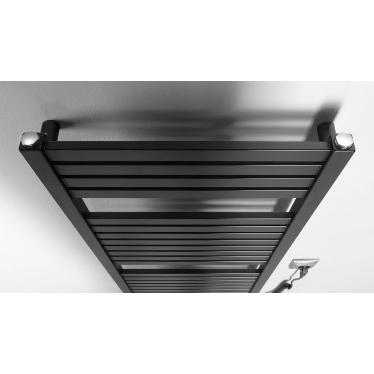 Dvieļu žāvētājs / Radiators AQUALINE Tondi-E elektriskais 45x97cm, 300W, matēti melns DE456T Dvieļu žāvētājs / Radiators AQUALINE Tondi-E elektriskais 45x97cm, 300W, matēti melns DE456T