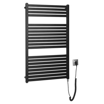 Dvieļu žāvētājs / Radiators AQUALINE Tondi-E elektriskais 60x97cm, 400W, matēti melns DE466T