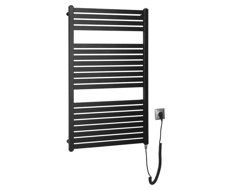 Dvieļu žāvētājs / Radiators AQUALINE Tondi-E elektriskais 60x97cm, 400W, matēti melns DE466T