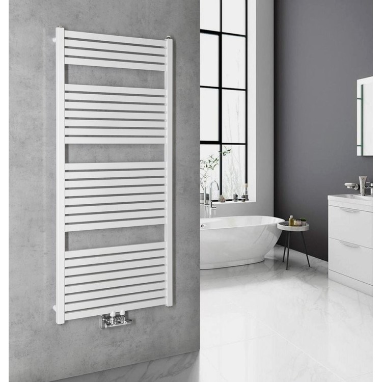 Dvieļu žāvētājs / Radiators AQUALINE Tondi-E elektriskais 45x133cm, 500W, balts  DE470T