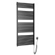 Dvieļu žāvētājs / Radiators AQUALINE Tondi-E elektriskais 60x133cm, 600W, matēti melns DE486T Dvieļu žāvētājs / Radiators AQUALINE Tondi-E elektriskais 60x133cm, 600W, matēti melns DE486T