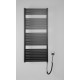 Dvieļu žāvētājs / Radiators AQUALINE Tondi-E elektriskais 60x133cm, 600W, matēti melns DE486T Dvieļu žāvētājs / Radiators AQUALINE Tondi-E elektriskais 60x133cm, 600W, matēti melns DE486T
