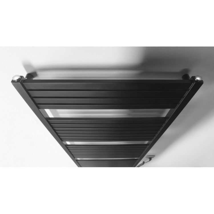 Dvieļu žāvētājs / Radiators AQUALINE Tondi-E elektriskais 60x133cm, 600W, matēti melns DE486T Dvieļu žāvētājs / Radiators AQUALINE Tondi-E elektriskais 60x133cm, 600W, matēti melns DE486T