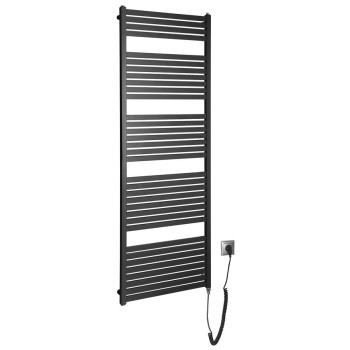 Dvieļu žāvētājs / Radiators AQUALINE TONDI-E elektriskais 60x169cm, 800W, melns matēts DE496T