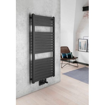 Dvieļu žāvētājs / Radiators AQUALINE Tondi 45x97cm, matēti melns  DT456T