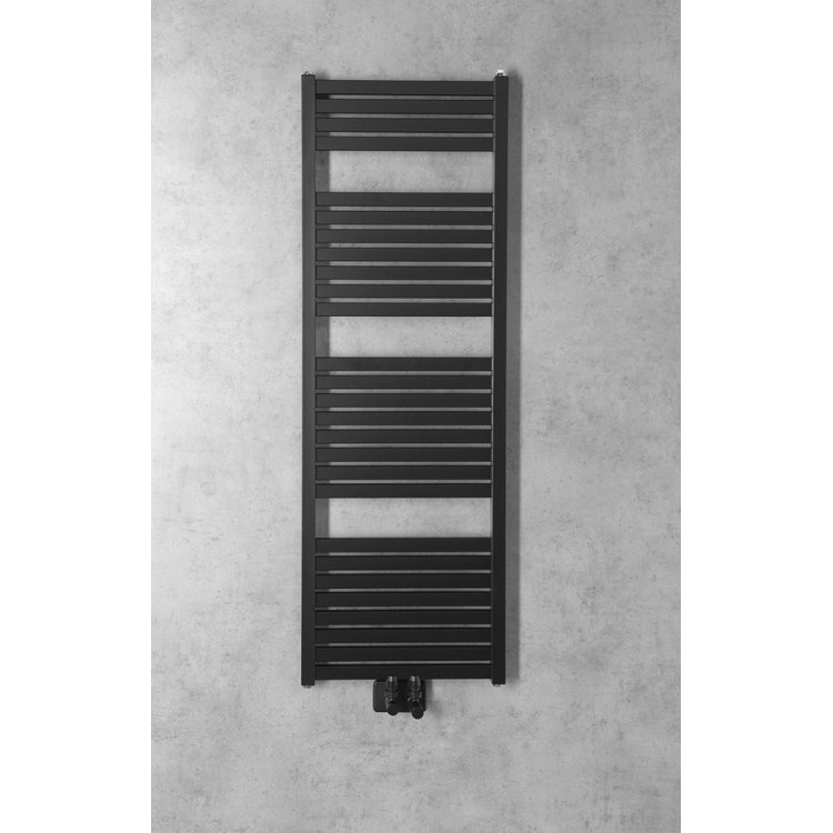 Dvieļu žāvētājs / Radiators AQUALINE Tondi radiators 45x133 cm matēti melns DT476T Dvieļu žāvētājs / Radiators AQUALINE Tondi radiators 45x133 cm matēti melns DT476T