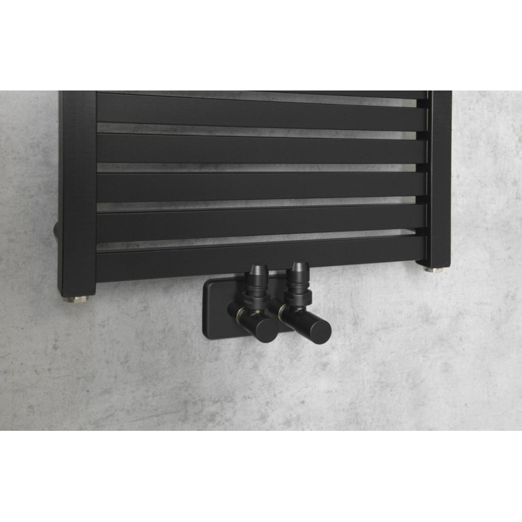 Dvieļu žāvētājs / Radiators AQUALINE Tondi radiators 45x133 cm matēti melns DT476T Dvieļu žāvētājs / Radiators AQUALINE Tondi radiators 45x133 cm matēti melns DT476T