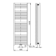 Dvieļu žāvētājs / Radiators AQUALINE Tondi radiators 60x133 cm balts  DT480T