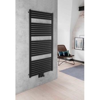 Dvieļu žāvētājs / Radiators AQUALINE Tondi 60x133c, matēti melns  DT486T